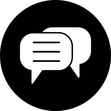 Sohbet simgesi vektör illüstrasyonu 