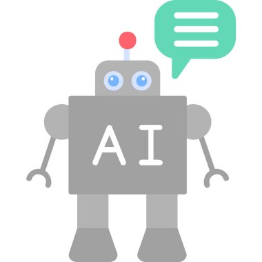  Chatbot simgesi, vektör illüstrasyonu basit tasarım