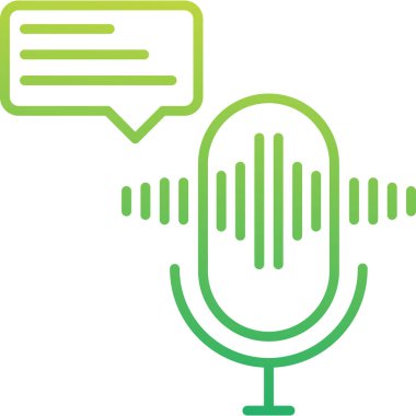 vector illustration of Voice message icon                        