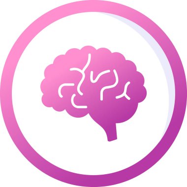 Beyin. Web simgesi basit illüstrasyon 