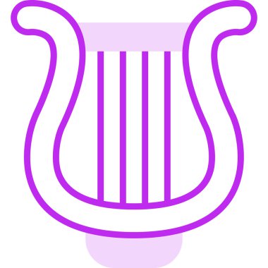 Lyre simgesinin vektör illüstrasyon tasarımı           