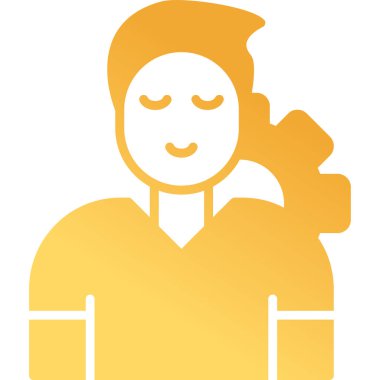 Çalışan Yönetimi simgesi, vektör illüstrasyonu