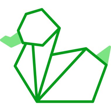 Kağıttan ördek. Web simgesi basit illüstrasyon