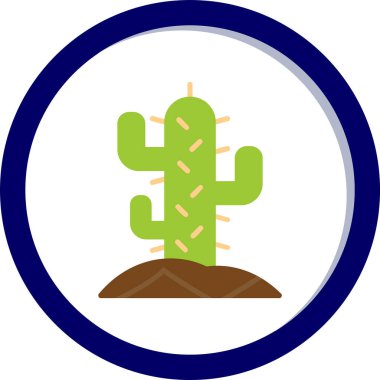 Kaktüs. Web simgesi basit illüstrasyon 
