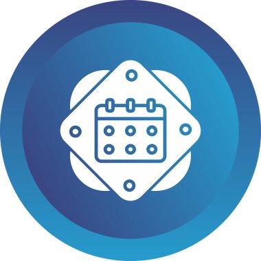 Takvim simgesi, vektör illüstrasyonu basit tasarım