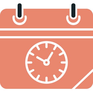 Zamanlama simgesi, vektör illüstrasyonu