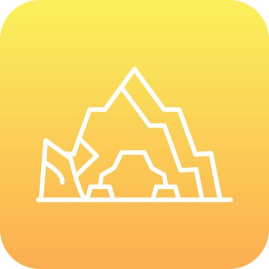 mağara ikonu vektör illüstrasyonu