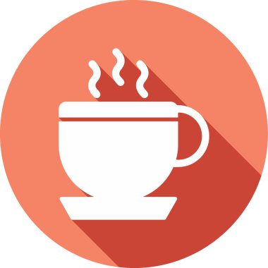 Kahve Kupası web simgesi, vektör çizim 