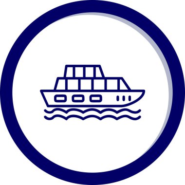 Yolcu gemisi. Web simgesi basit illüstrasyon