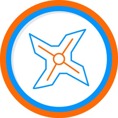 Shuriken simgesinin vektör illüstrasyonu          