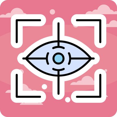 Göz. Web simgesi basit illüstrasyon