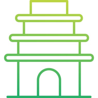 Tapınak binası Web simgesi basit illüstrasyon