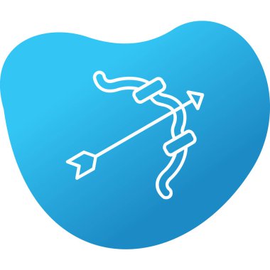 Yay ve Ok ağ simgesi, vektör illüstrasyonu