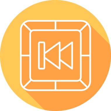 Geriye doğru ağ simgesi, vektör illüstrasyonu