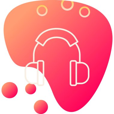 Kulaklık. Web simgesi basit illüstrasyon 