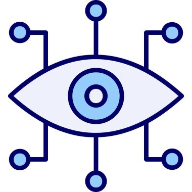 Siber göz. Web simgesi basit illüstrasyon