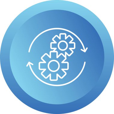 Otomasyon web simgesi, vektör illüstrasyonu