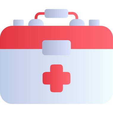 İlk Yardım Kit web simgesi, vektör illüstrasyonu 