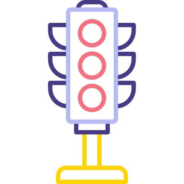 Trafik ışığı. Web simgesi basit illüstrasyon