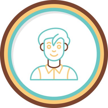 Bowler simgesi vektör illüstrasyonu