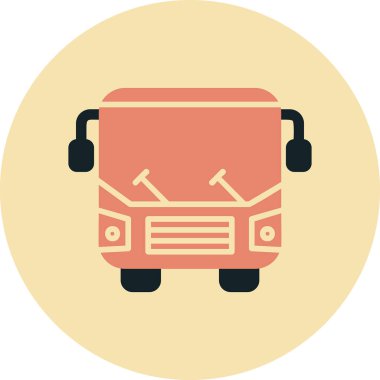 bus simgesi vektör illüstrasyonu