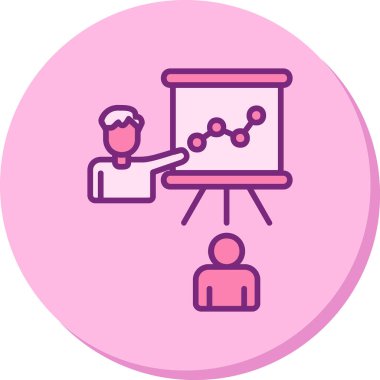 personel eğitim simgesi, vektör illüstrasyonu basit tasarım