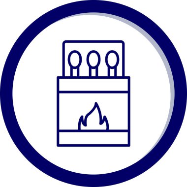 Kibrit. Web simgesi basit illüstrasyon 