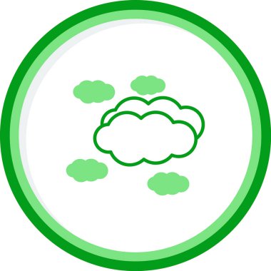 Bulutlar. Web simgesi basit illüstrasyon 