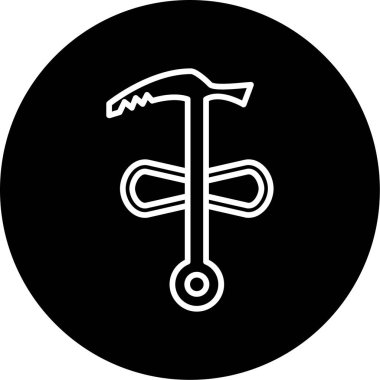 tırmanma baltası. Web simgesi basit illüstrasyon