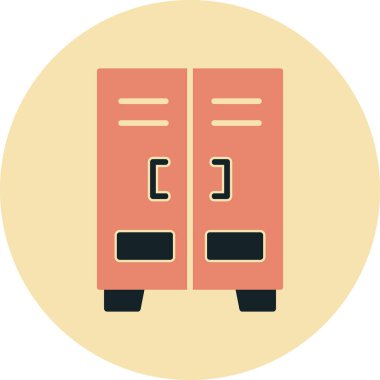 Dolap. Web simgesi basit illüstrasyon  