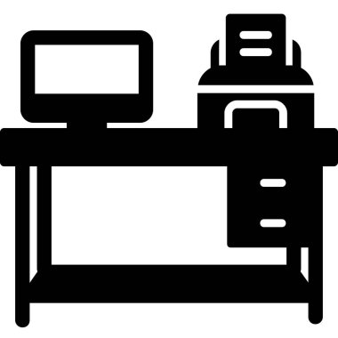 işyeri web simgesi vektör illüstrasyonu