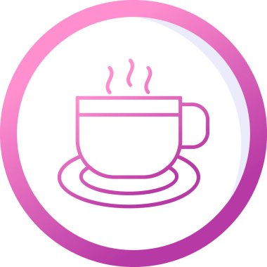 Kahve. Web simgesi basit illüstrasyon 