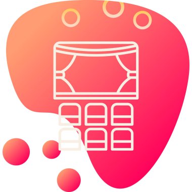 Tiyatro Web simgesi, vektör illüstrasyonu