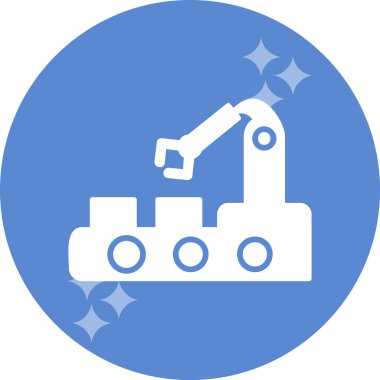 Otomasyon web simgesi, vektör illüstrasyonu