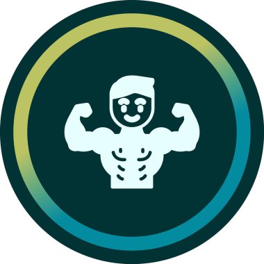 Vücut geliştirici. Web simgesi basit illüstrasyon