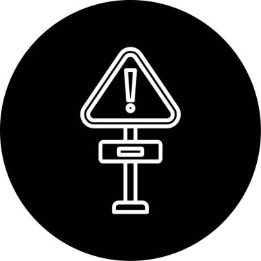 dikkat yol işareti simgesi vektör biçiminde