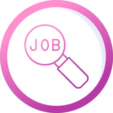 İş Arama Web simgesi vektör illüstrasyonuName 