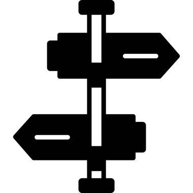 Bir sokak işaretinin vektör illüstrasyonu