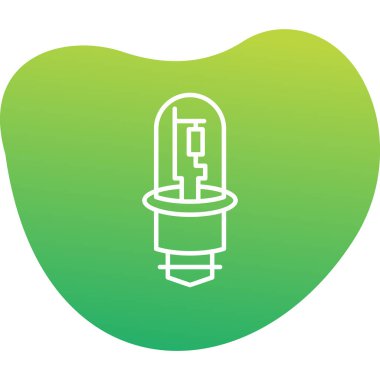 Sodyum buhar ampul simgesi, vektör illüstrasyonu  