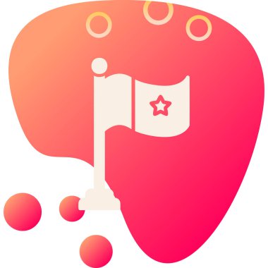 bayrak web simgesi, vektör illüstrasyonu 