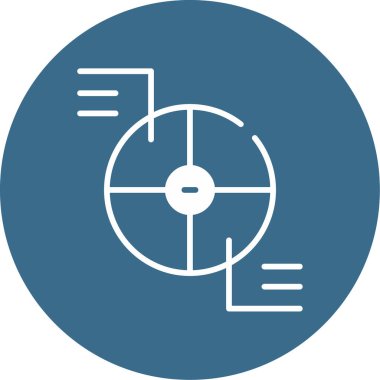 Pasta çizelgesi simgesi, vektör illüstrasyonu 