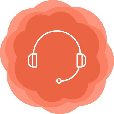 Kulaklık. Web simgesi basit illüstrasyon