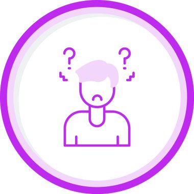 Soru işaretli adam. vektör illüstrasyonu