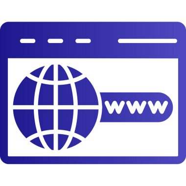 Web tarayıcı simgesi, vektör illüstrasyonu basit tasarım