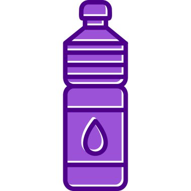 Su şişesi. Web simgesi basit illüstrasyon