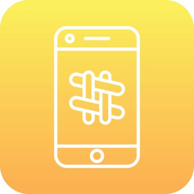 akıllı telefon simgesi, etiket işareti çizimi