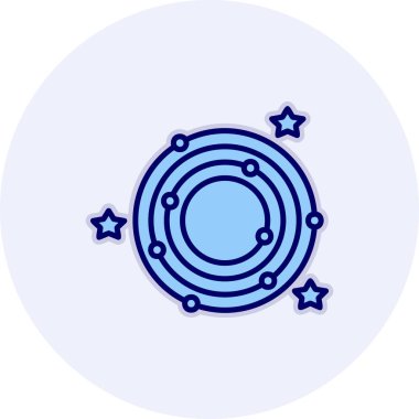 Galaxy web simgesinin vektör illüstrasyonu 