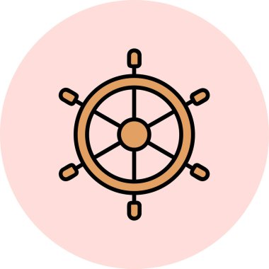 Dümen. Web simgesi basit illüstrasyon