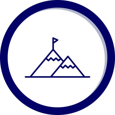 Başarı Dağı simgesinin vektör illüstrasyonu 