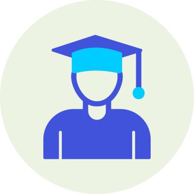 Öğrenci. Web simgesi basit illüstrasyon 